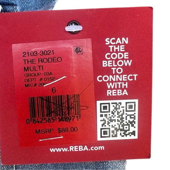 Reba Women’s Denim A-Line Stretch Pockets Size 6 NWT Cottagecore Country Cowgirl - Picture 3 of 6